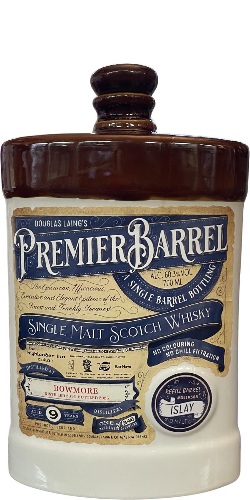 Bowmore 09-year-old DL Premier Barrel Selection