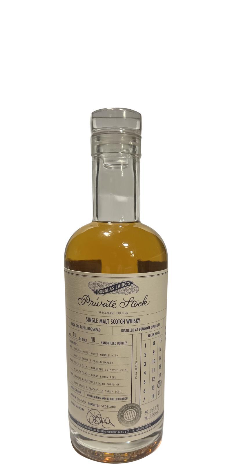 Bowmore 20-year-old DL Private Stock