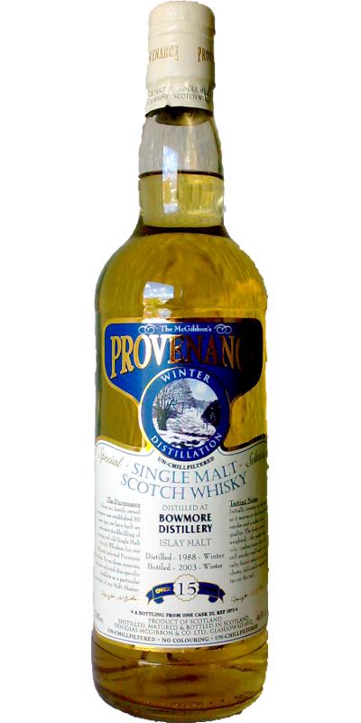 Bowmore 1988 McG McGibbon's Provenance