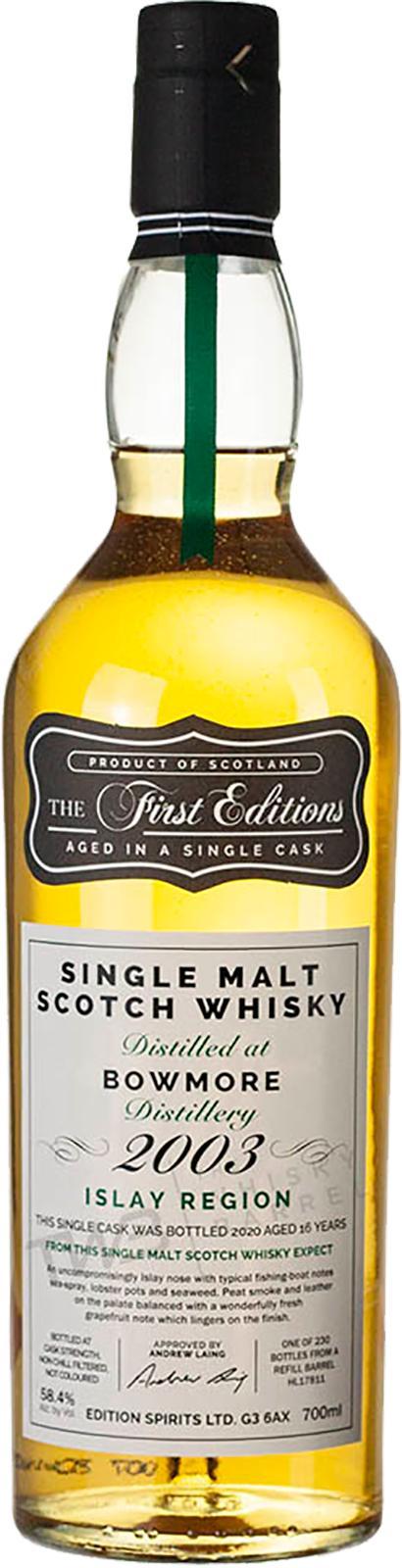 Bowmore 2003 ED The First Editions