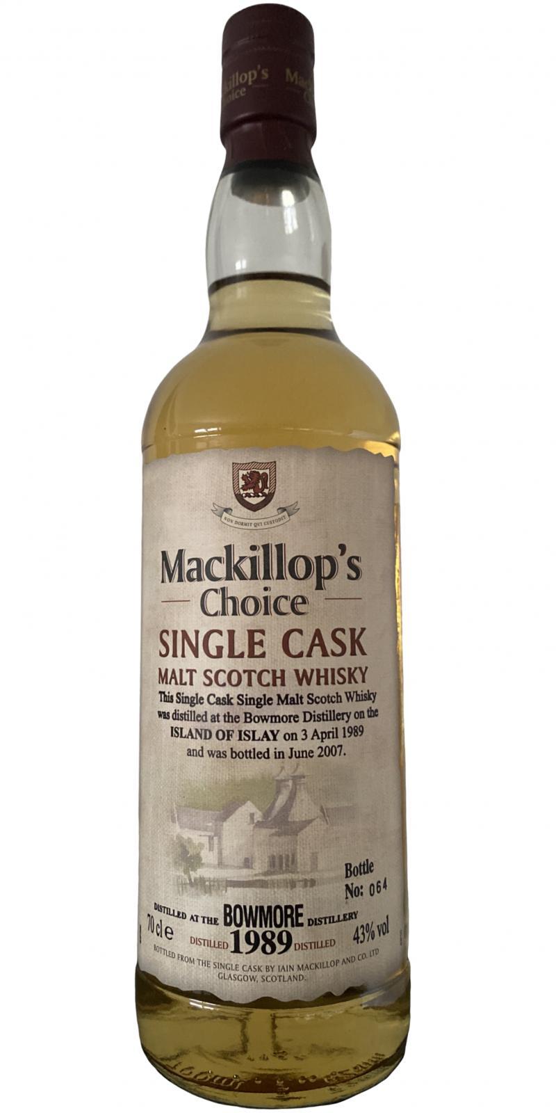 Bowmore 1989 McC Single Cask - Cask Strength