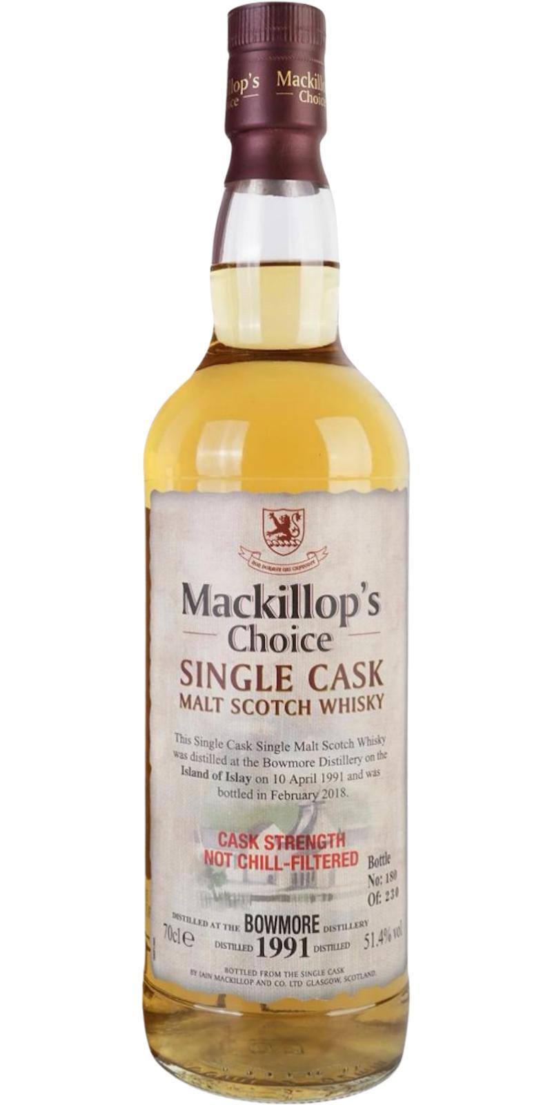 Bowmore 1991 McC Single Cask - Cask Strength