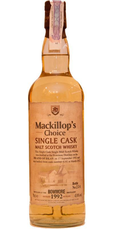 Bowmore 1992 McC Single Cask