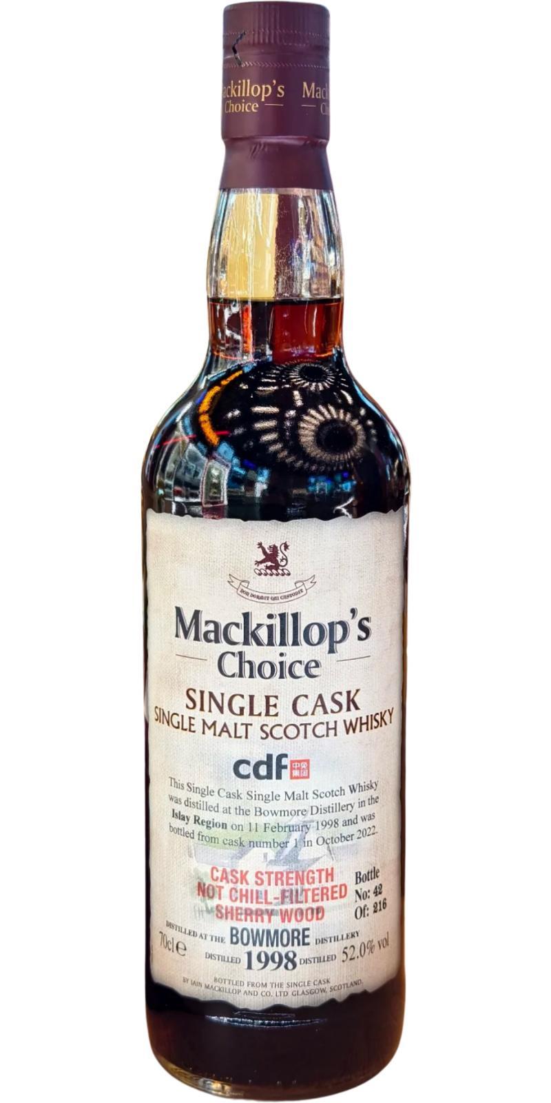 Bowmore 1998 McC Single Cask