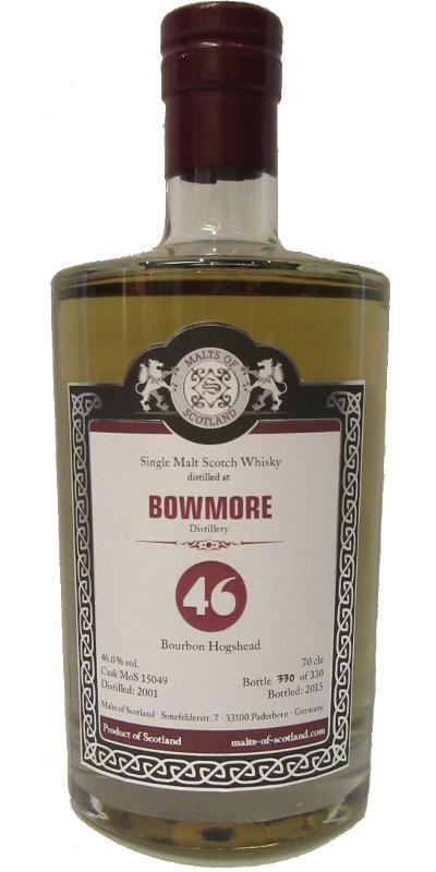 Bowmore 2001 MoS 46% series