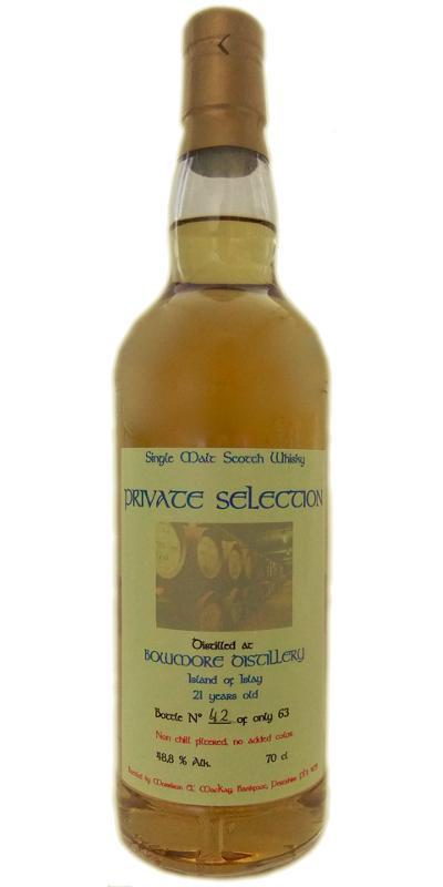 Bowmore 21-year-old MMcK Private Selection