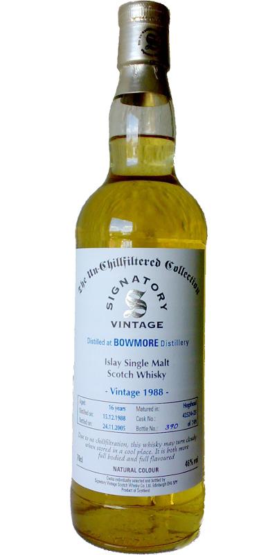 Bowmore 1988 SV The Un-Chillfiltered Collection