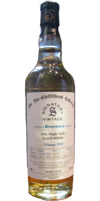 Bowmore 1992 SV The Un-Chillfiltered Collection