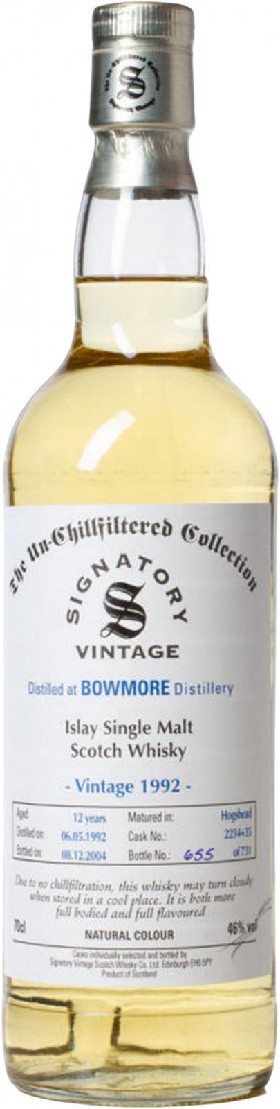 Bowmore 1992 SV The Un-Chillfiltered Collection
