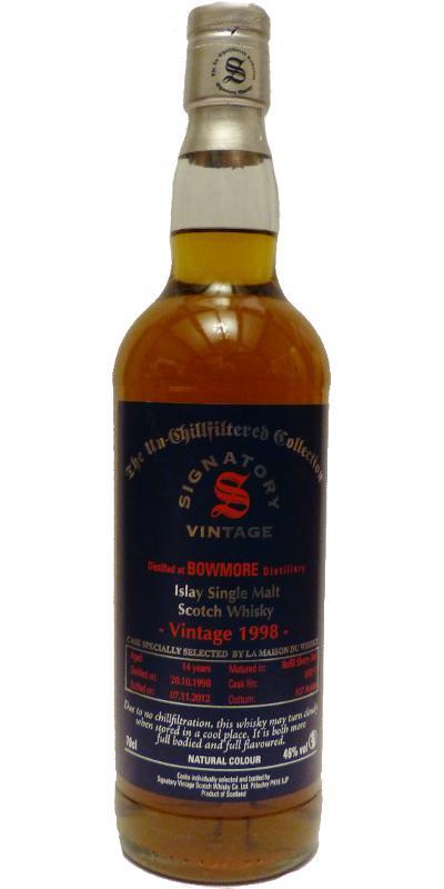 Bowmore 1998 SV The Un-Chillfiltered Collection