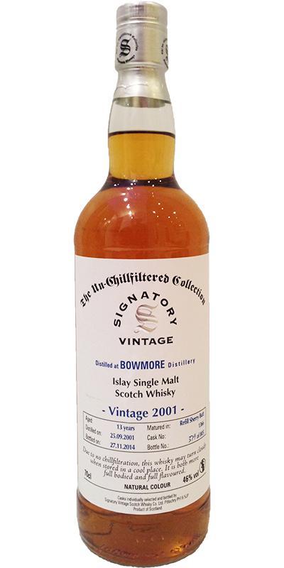 Bowmore 2001 SV The Un-Chillfiltered Collection