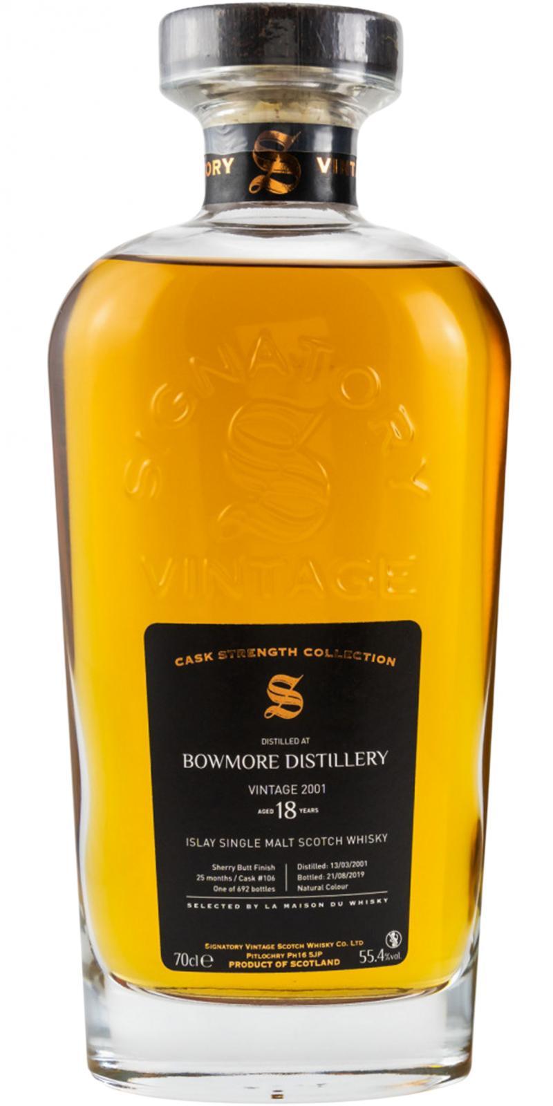 Bowmore 2001 SV Cask Strength Collection