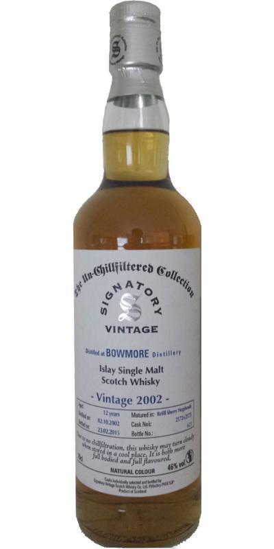 Bowmore 2002 SV The Un-Chillfiltered Collection