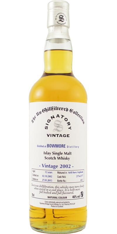 Bowmore 2002 SV The Un-Chillfiltered Collection