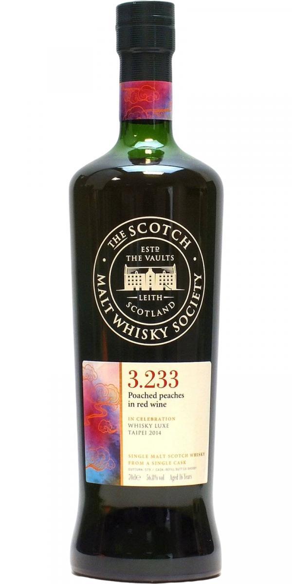 Bowmore 16-year-old SMWS 3.233 Poached peaches in red wine