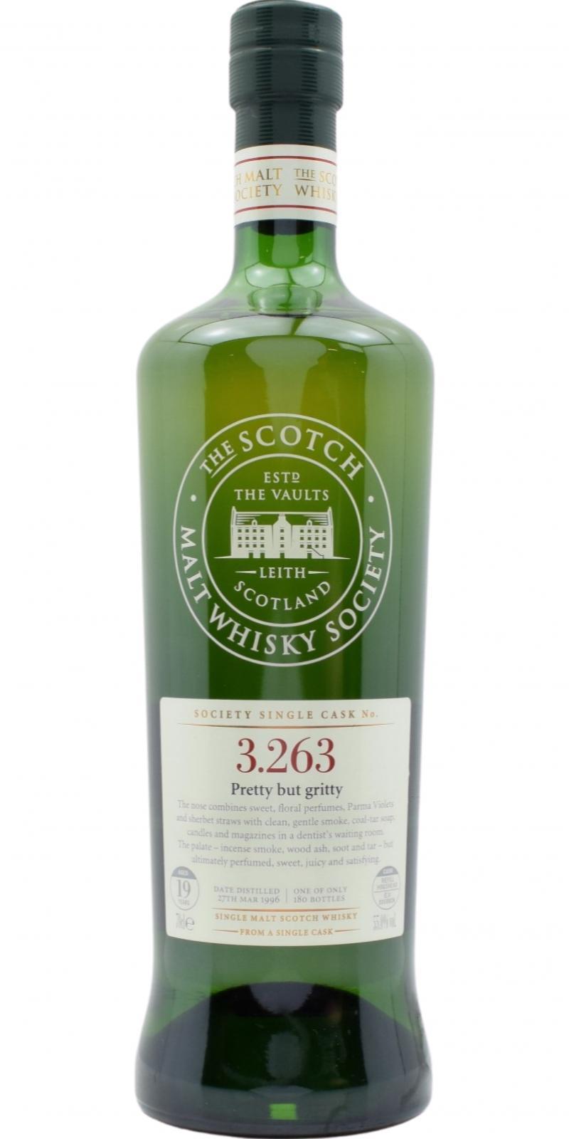 Bowmore 1996 SMWS 3.263 Pretty but gritty