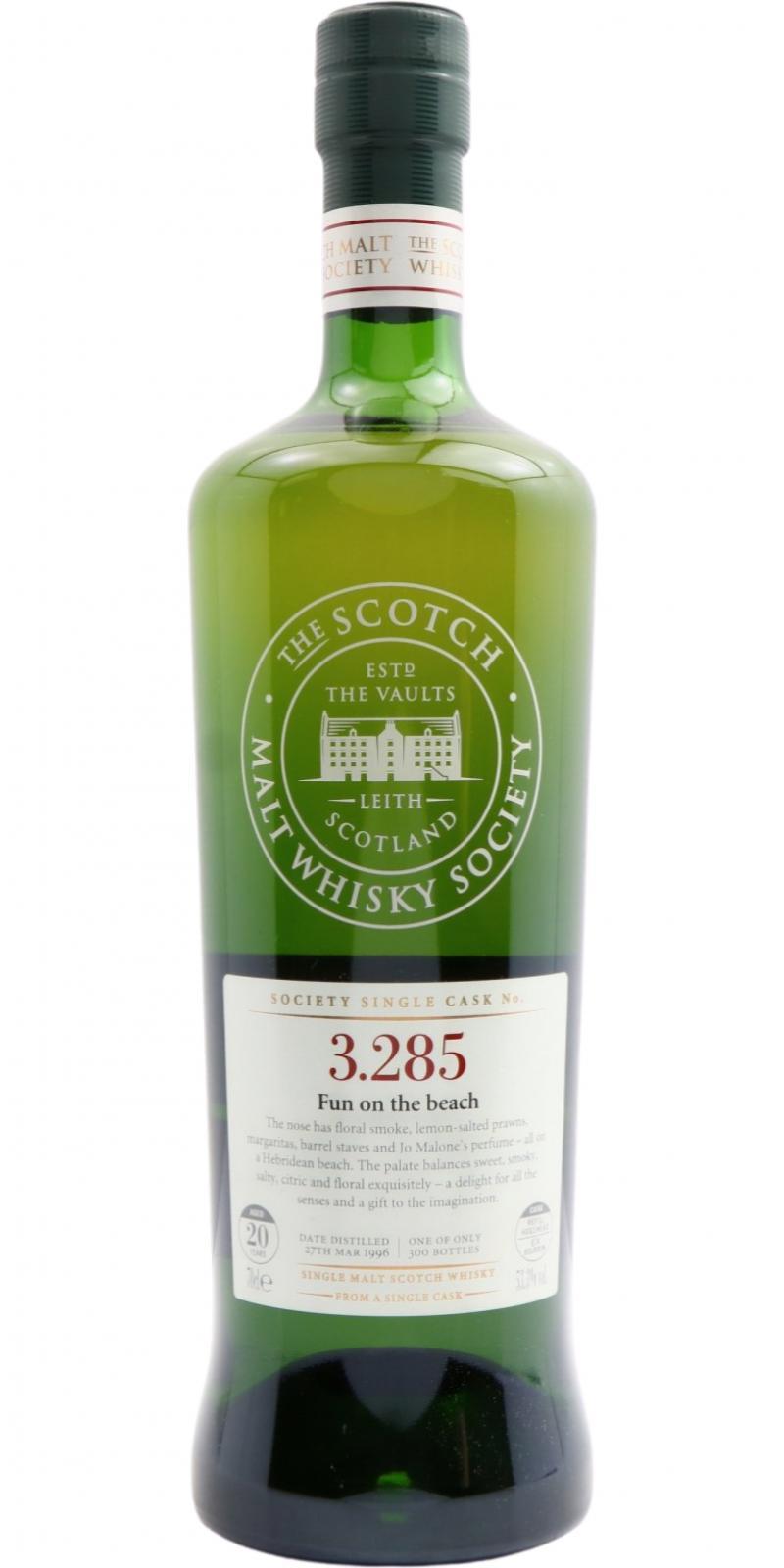 Bowmore 1996 SMWS 3.285 Fun on the beach