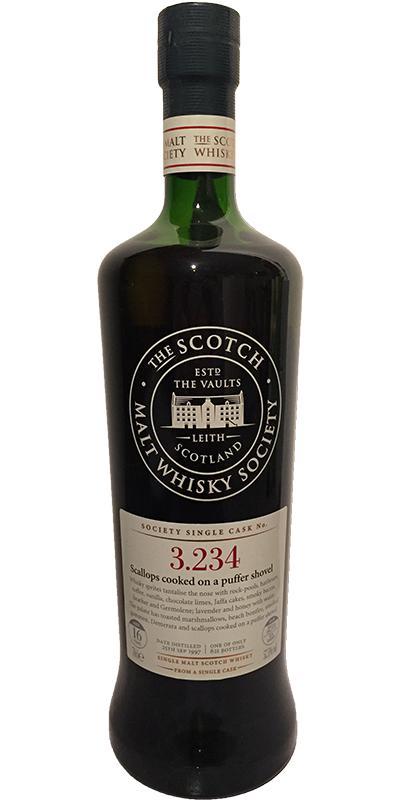 Bowmore 1997 SMWS 3.234 Scallops cooked on a puffer shovel