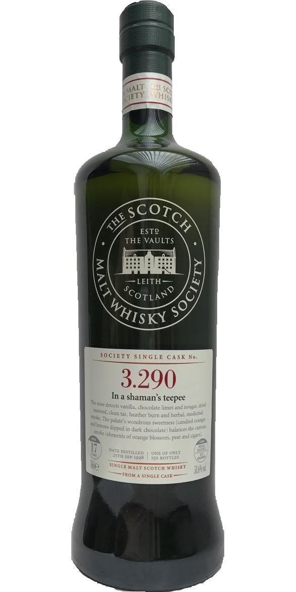 Bowmore 1998 SMWS 3.290 In a shaman's teepee