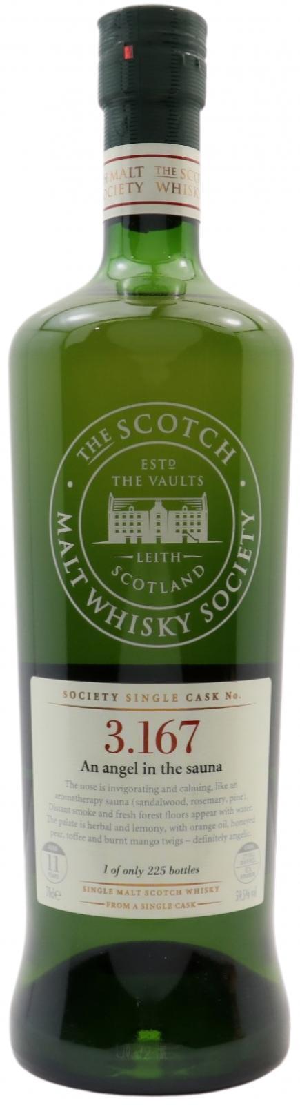 Bowmore 1999 SMWS 3.167 An angel in the sauna