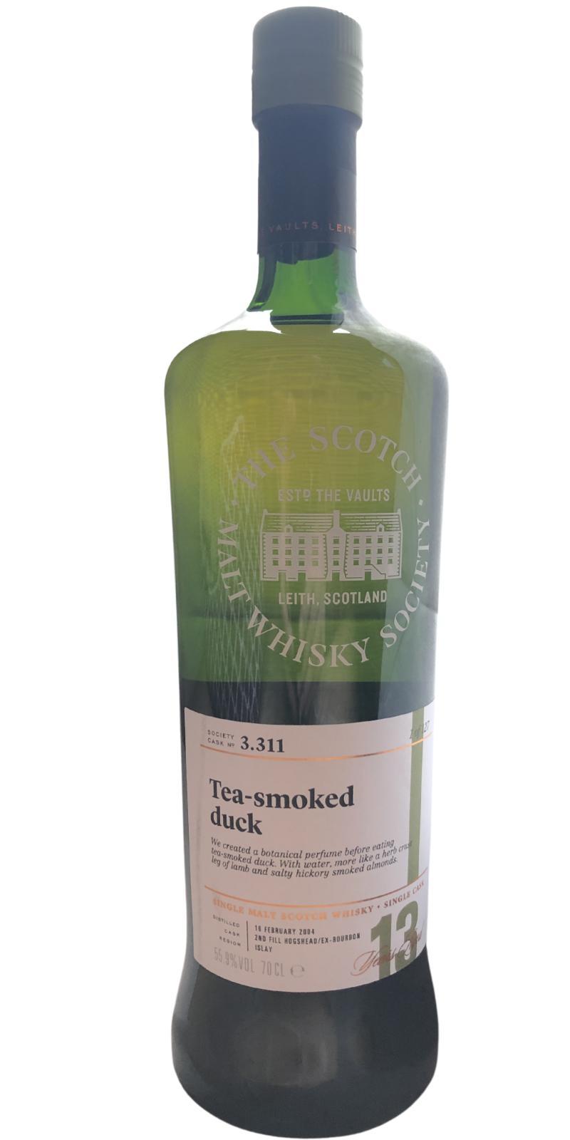 Bowmore 2004 SMWS 3.311 Tea-smoked duck