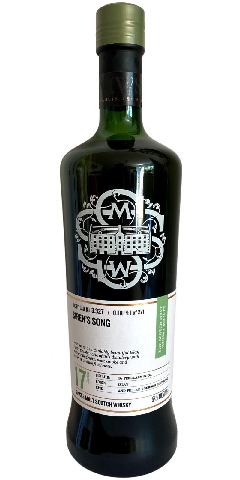 Bowmore 2004 SMWS 3.327 Siren's song