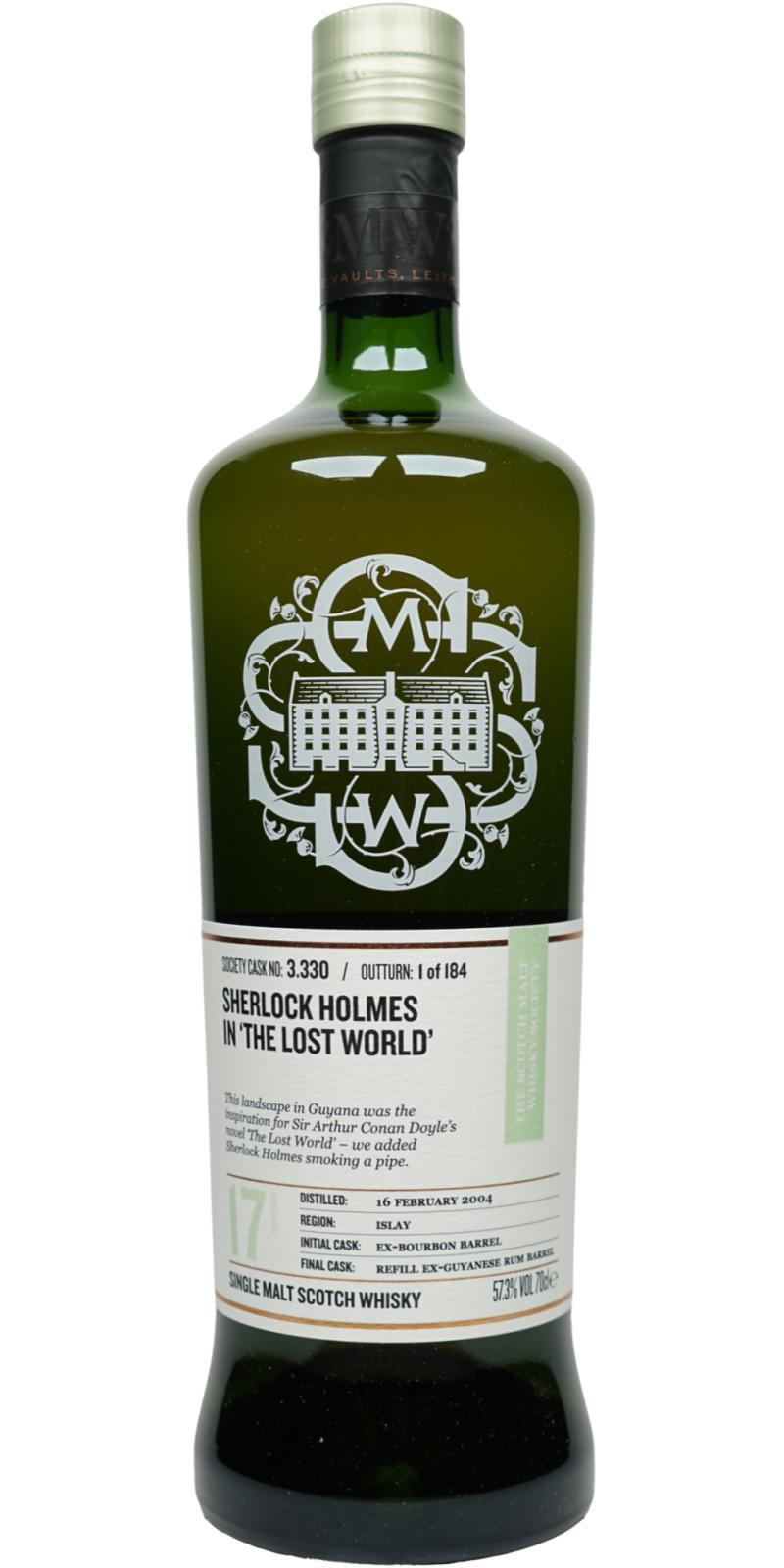 Bowmore 2004 SMWS 3.330 Sherlock Holmes in 'The Lost World'