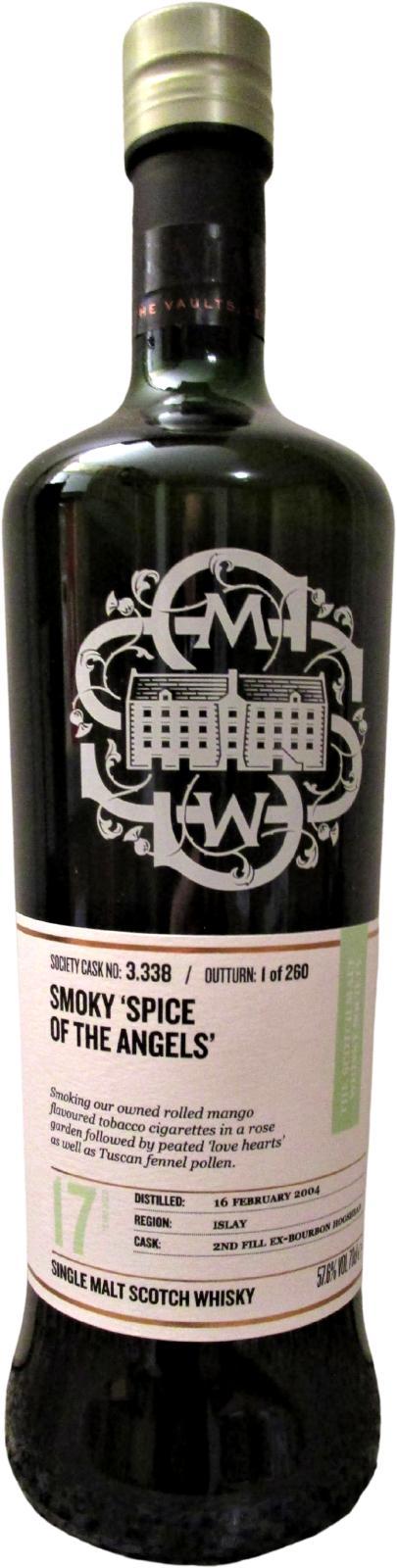 Bowmore 2004 SMWS 3.338 Smoky ‘spice of the angels’