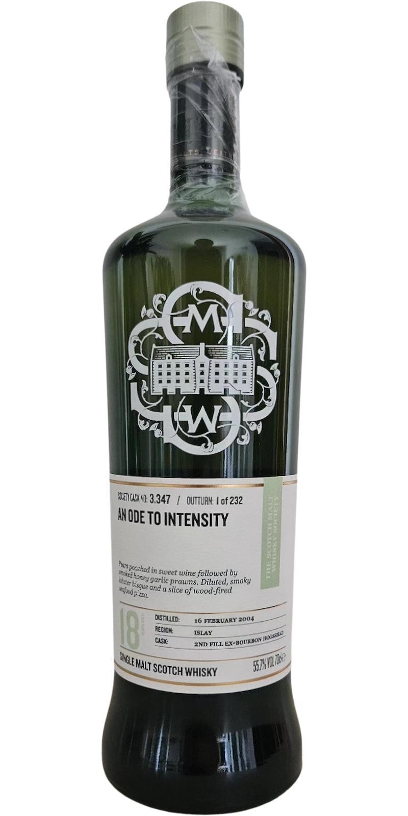 Bowmore 2004 SMWS 3.347 An ode to intensity