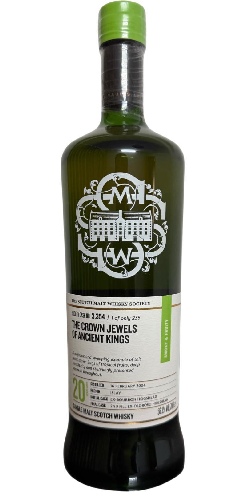 Bowmore 2004 SMWS 3.354 THE CROWN JEWELS OF ANCIENT KINGS