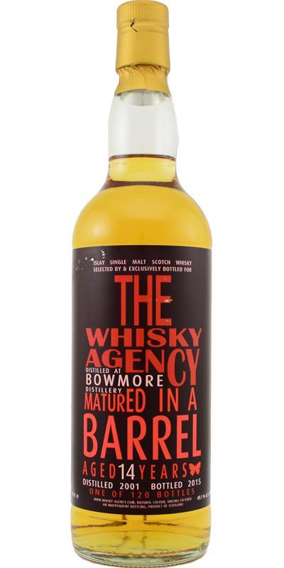 Bowmore 2001 TWA Bottled Letters