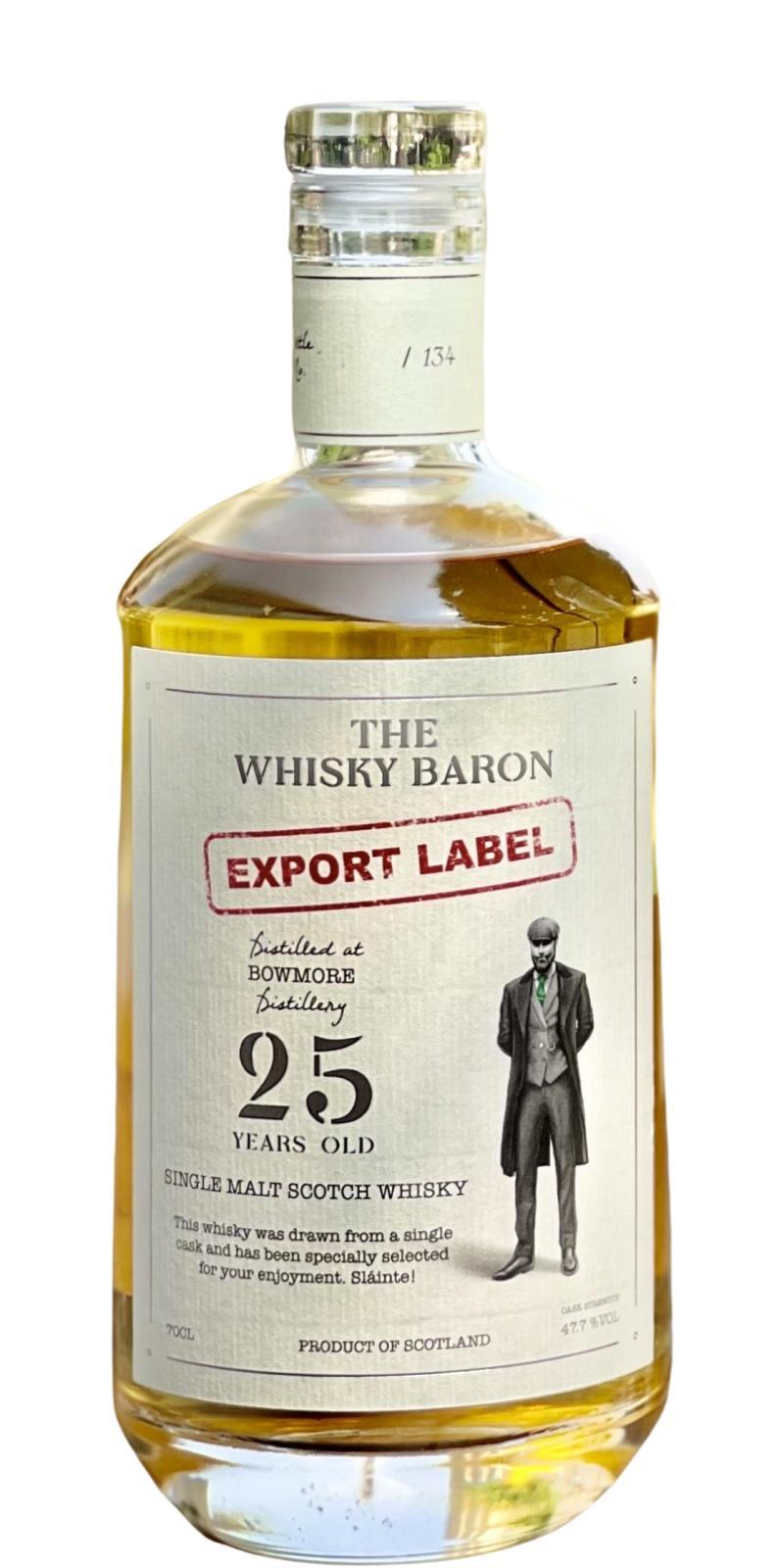 Bowmore 1997 TWBa Export Label