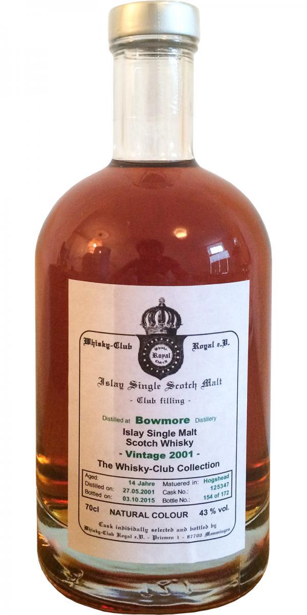 Bowmore 2001 WCR Club filling