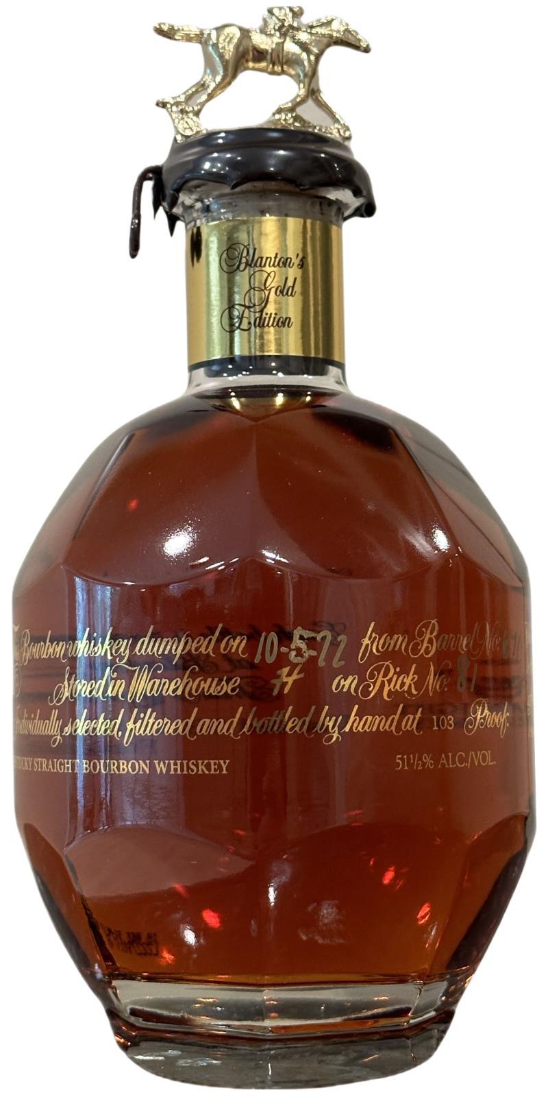 Blanton's Single Barrel Gold Edition