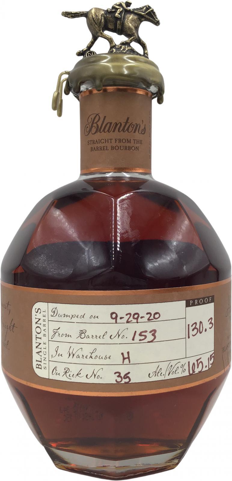 Blanton's Straight From The Barrel Unfiltered Uncut & Bottled Straight From The Barrel
