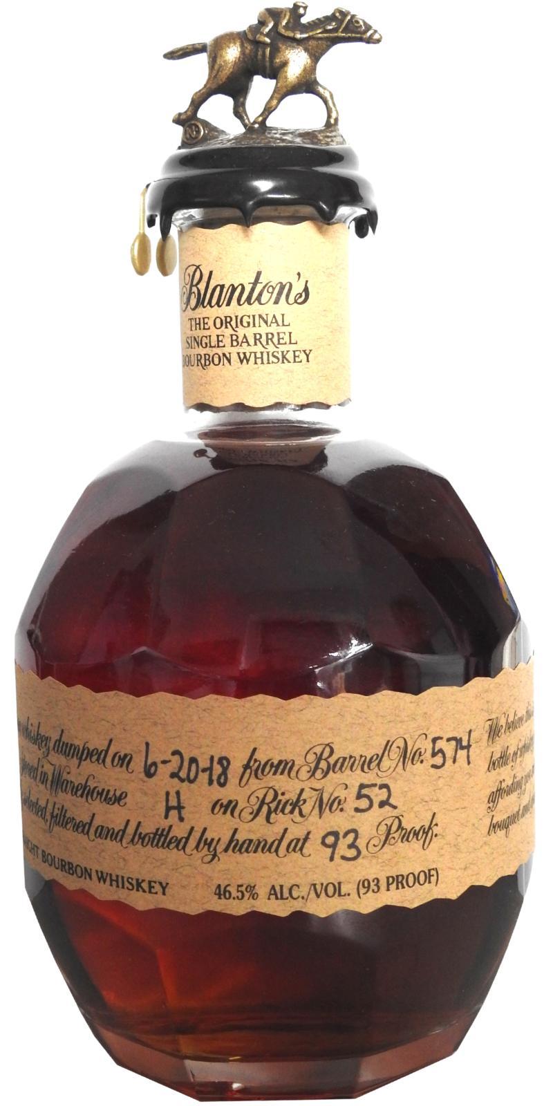 Blanton's The Original Single Barrel Bourbon Whiskey