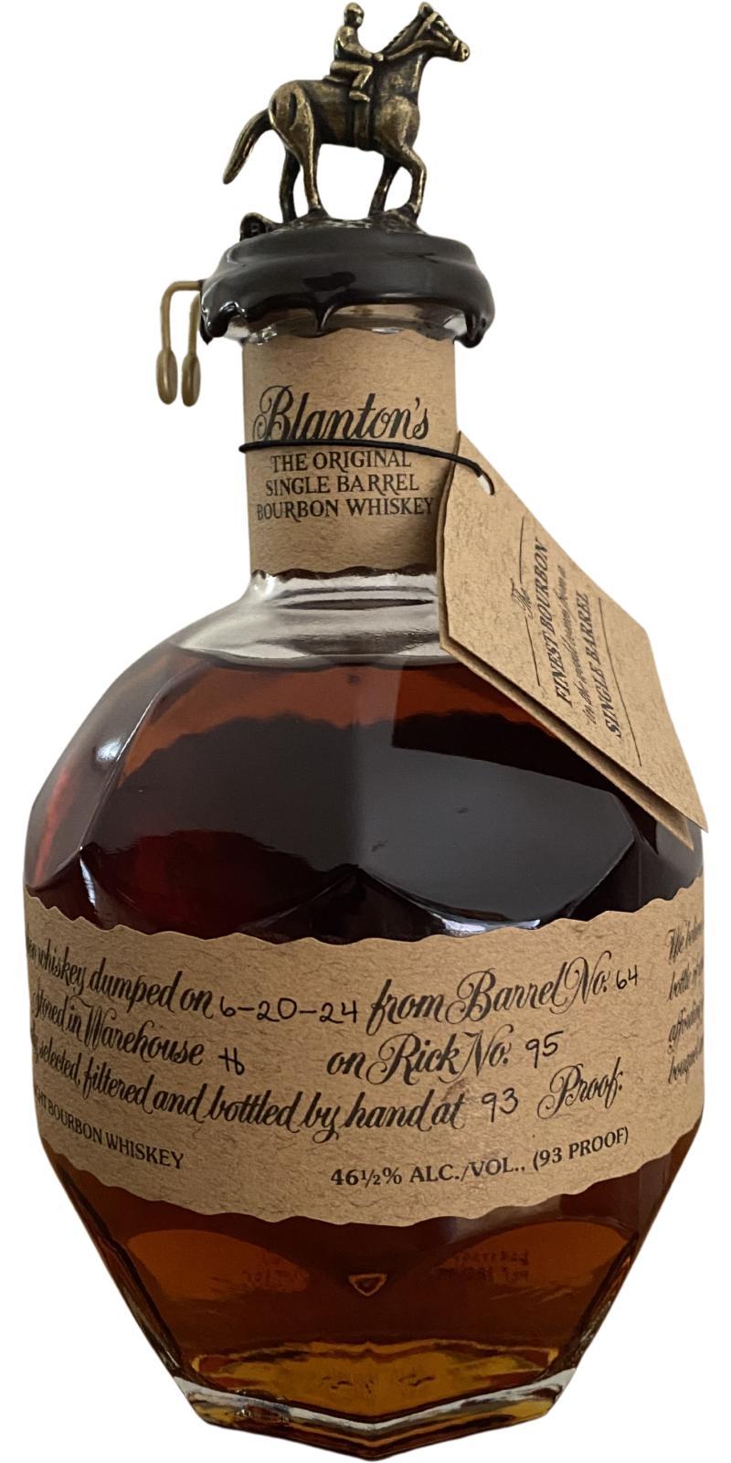 Blanton's The Original Single Barrel Bourbon Whiskey