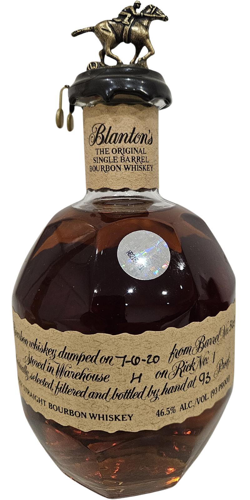 Blanton's The Original Single Barrel Bourbon Whiskey