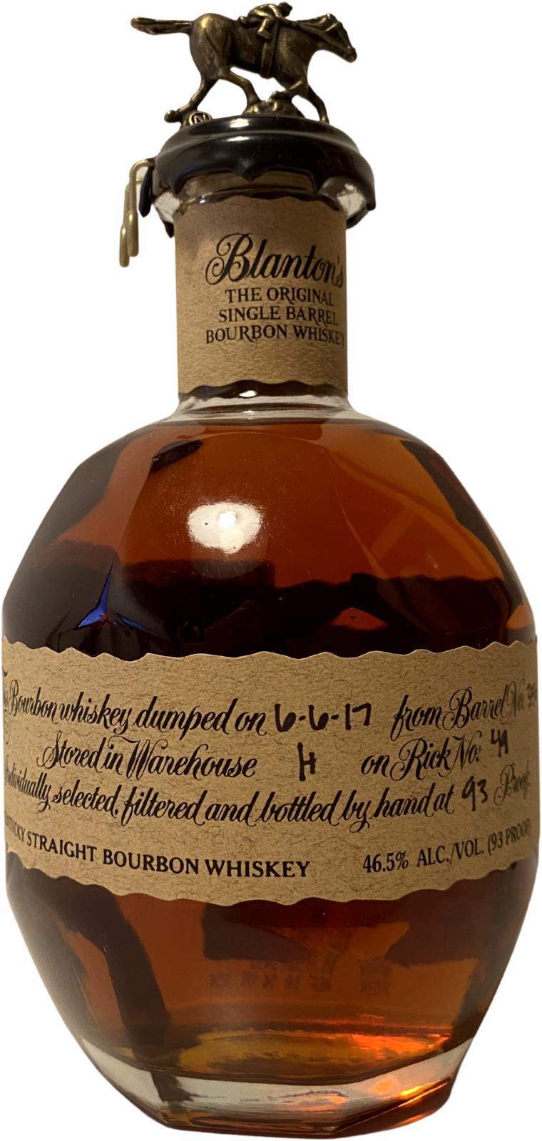 Blanton's The Original Single Barrel Bourbon Whiskey