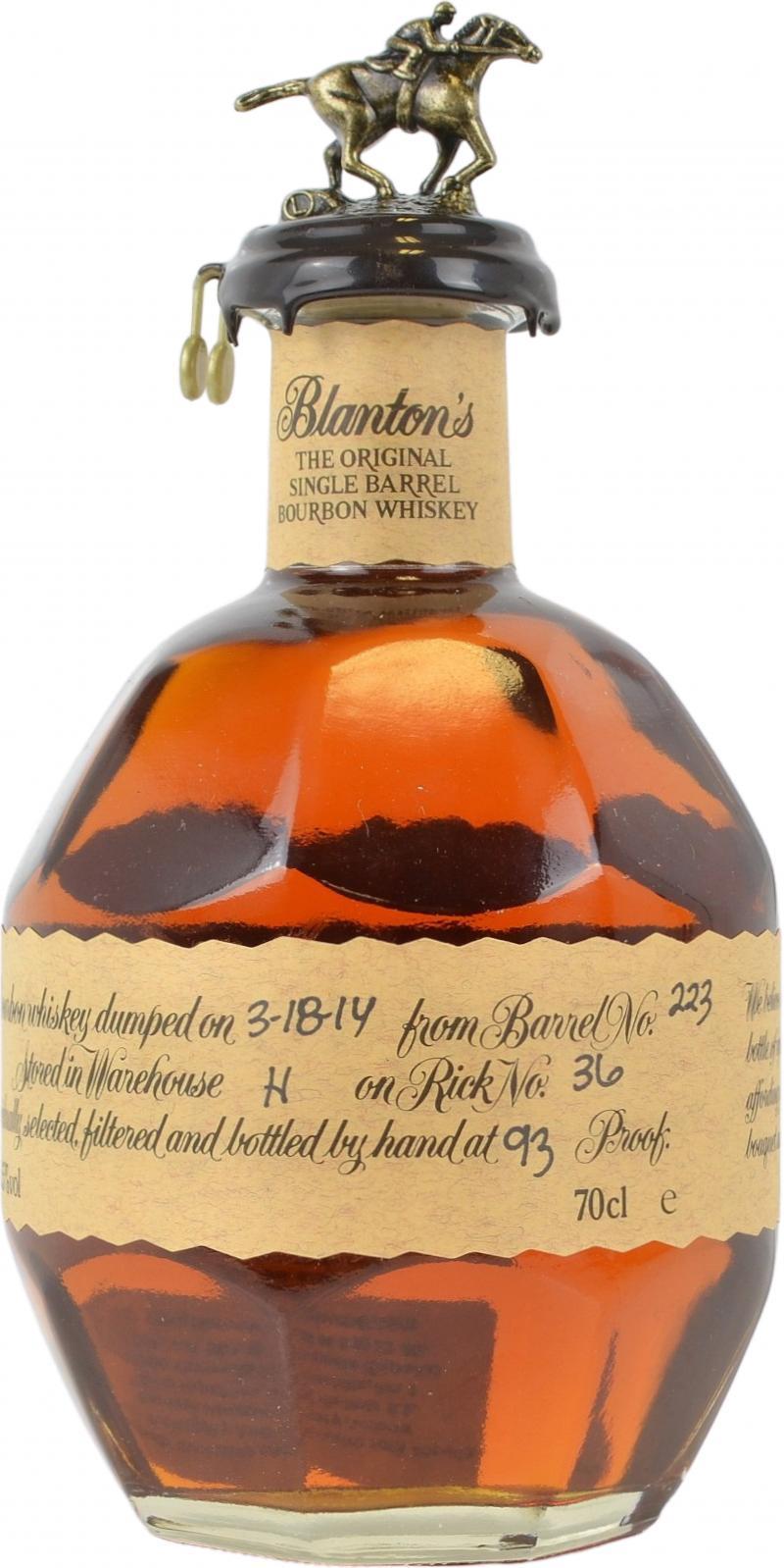 Blanton's The Original Single Barrel Bourbon Whiskey