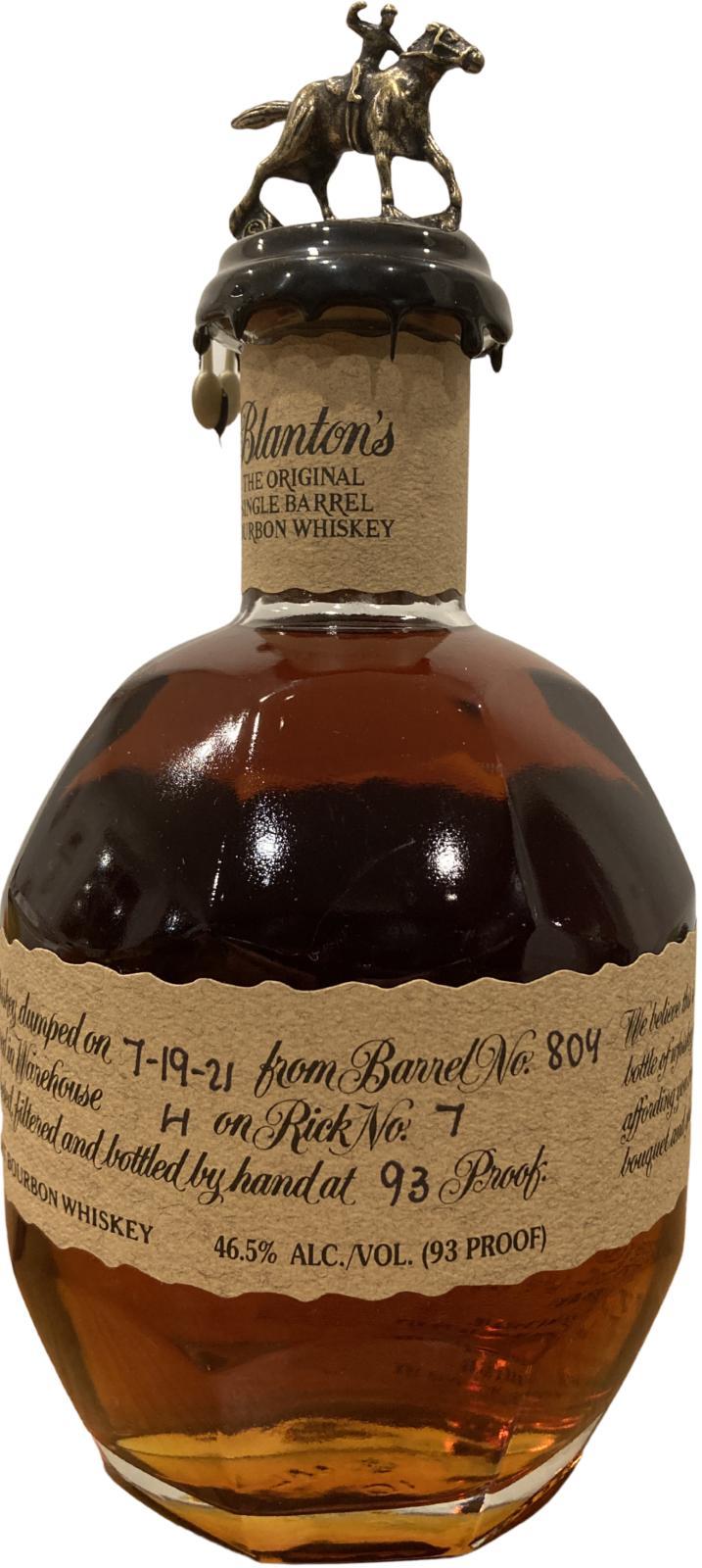 Blanton's The Original Single Barrel Bourbon Whiskey