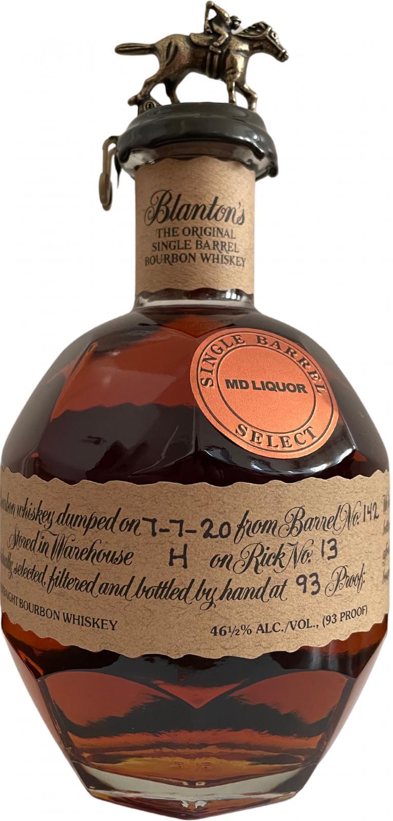 Blanton's The Original Single Barrel Bourbon Whiskey