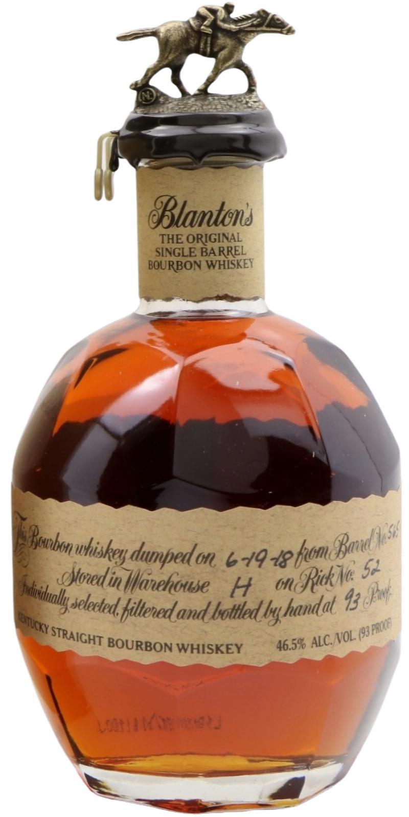 Blanton's The Original Single Barrel Bourbon Whiskey