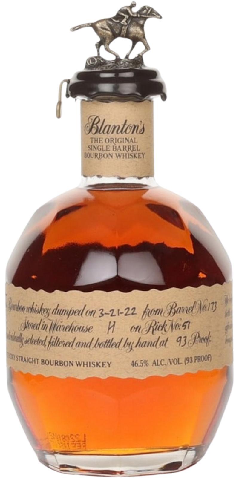 Blanton's The Original Single Barrel Bourbon Whiskey