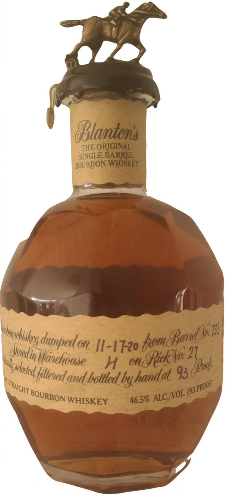 Blanton's The Original Single Barrel Bourbon Whiskey