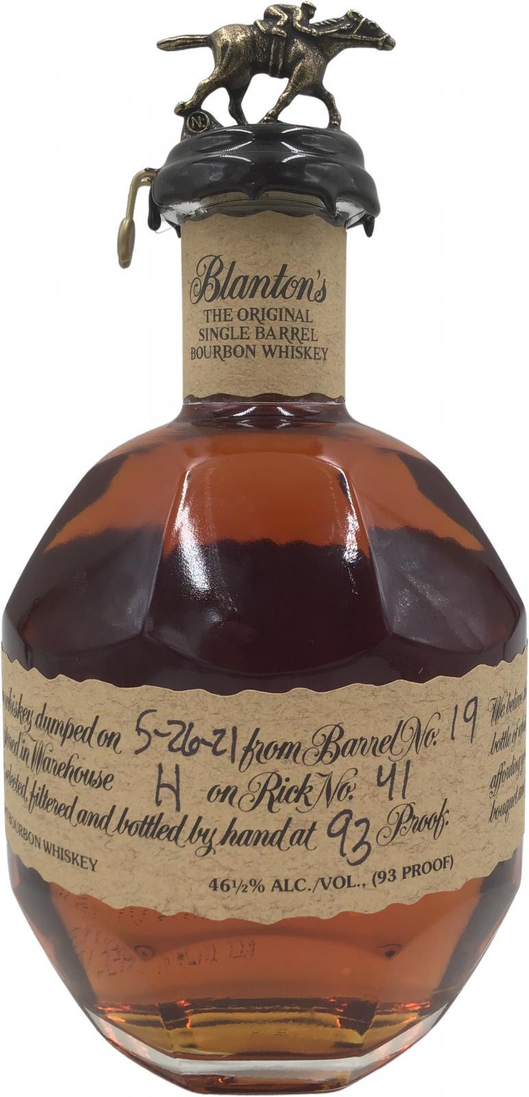 Blanton's The Original Single Barrel Bourbon Whiskey