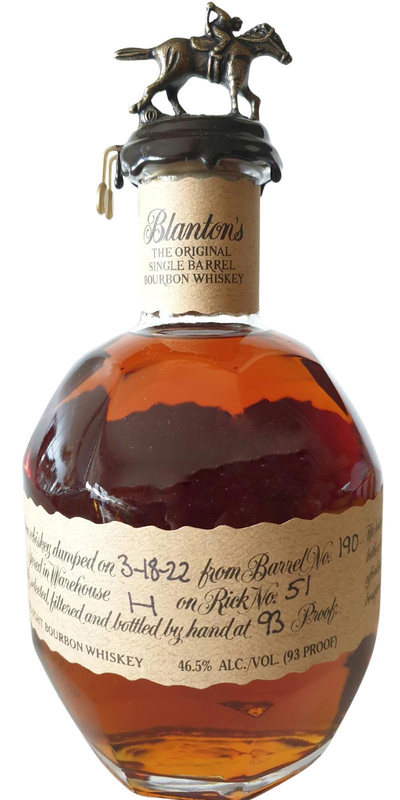 Blanton's The Original Single Barrel Bourbon Whiskey