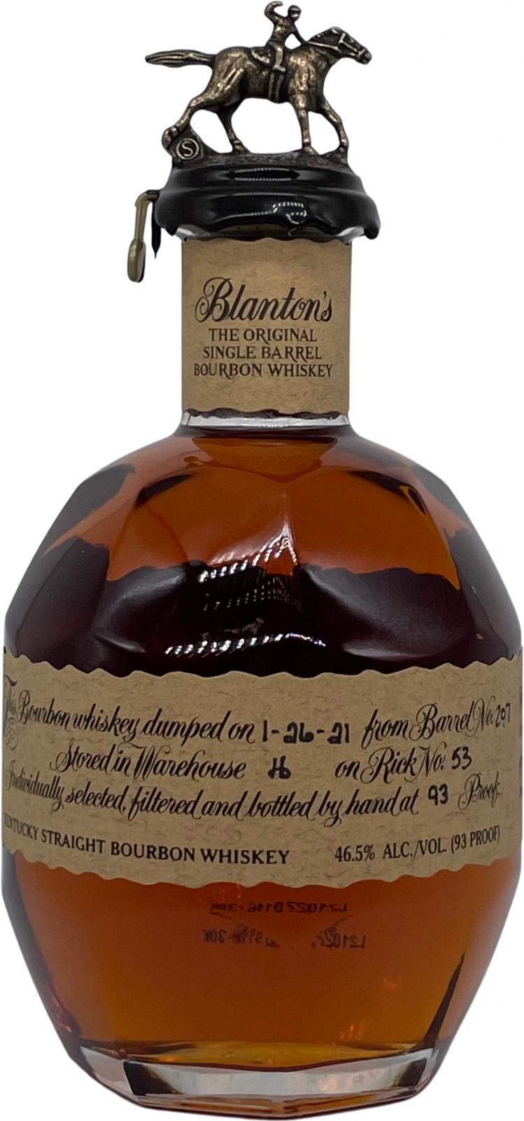 Blanton's The Original Single Barrel Bourbon Whiskey
