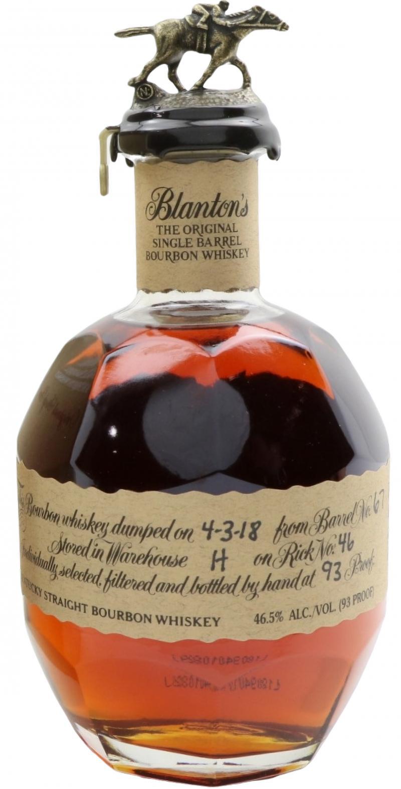 Blanton's The Original Single Barrel Bourbon Whiskey