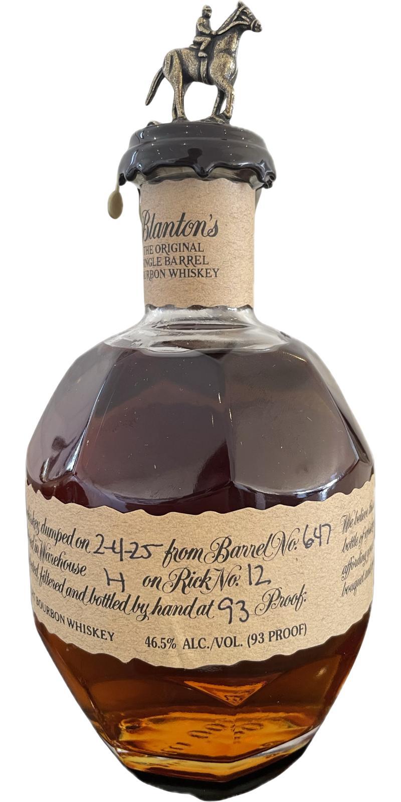 Blanton's The Original Single Barrel Bourbon Whiskey